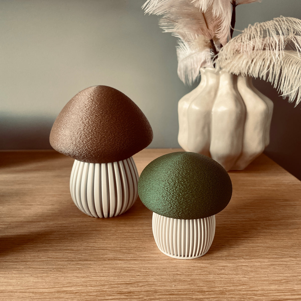 Geribbelde Paddenstoelen | Rustige Herfstdecoratie | Maat S of M