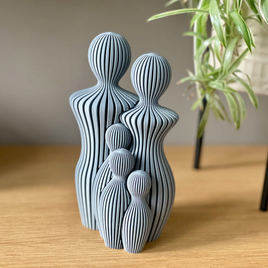 Minimalistisch familiebeeldje zelf samen te stellen