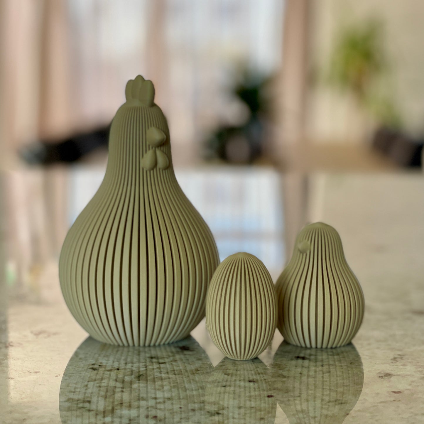 Paasdecoratie Kip Set | Scandinavisch & Japandi Design